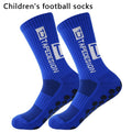 Kids Anti-Slip Football Socks - 1 Pair Breathable Athletic Grip Socks for Soccer Training & Sports ﻿
