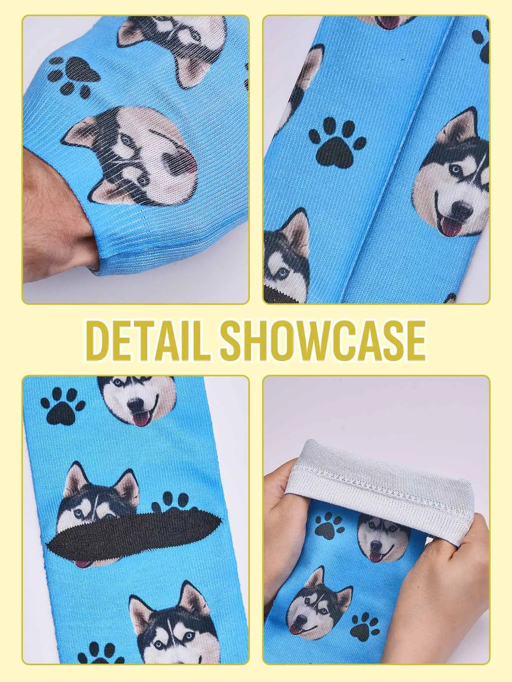 Custom Face Socks Personalized Photo Socks Customizable Funny Socks with Your Picture Two Sizes Available Unique Gift for Couple
