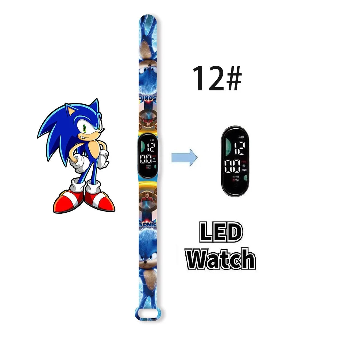 Kids LED Watch Touch Control Digital Watch Silicone Strap Waterproof Sport Wristwatch for Boys Girls Children Birthday Gift