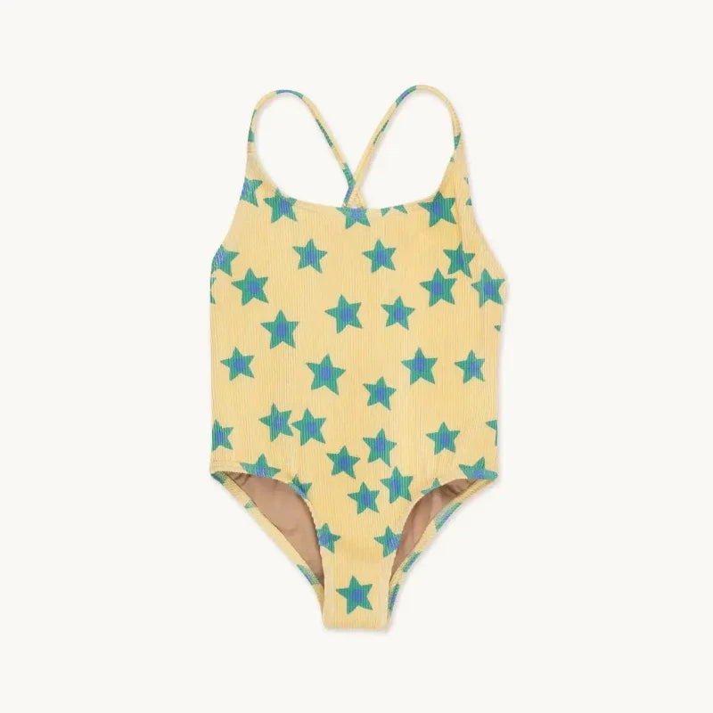 OUYANG&IVAN Kids Swimwear Sets 2025 New Summer TC Boys Girls Cute Print Swimming Suits Bikini Sets
