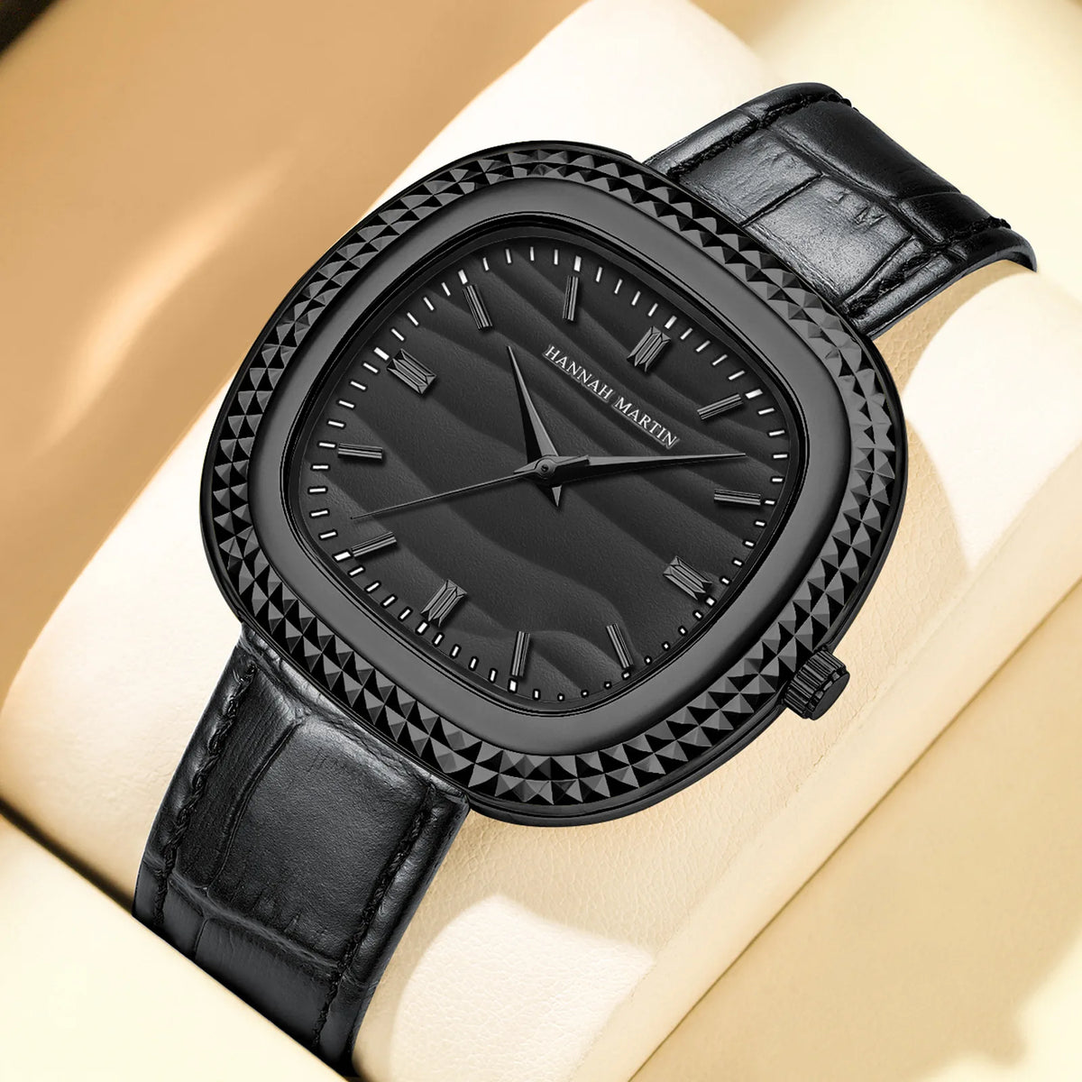 2026 New Gear Ring Watch Square Trendy Men High-End Watch Waterproof Leather Retro High Beauty Male Fashion Quartz Clock Watches