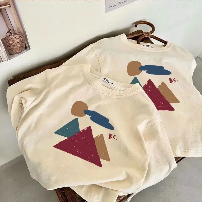 Kids Undershirts Spring New 2025 Long Sleeve Cotton Fashion Korean Casual Simple Style