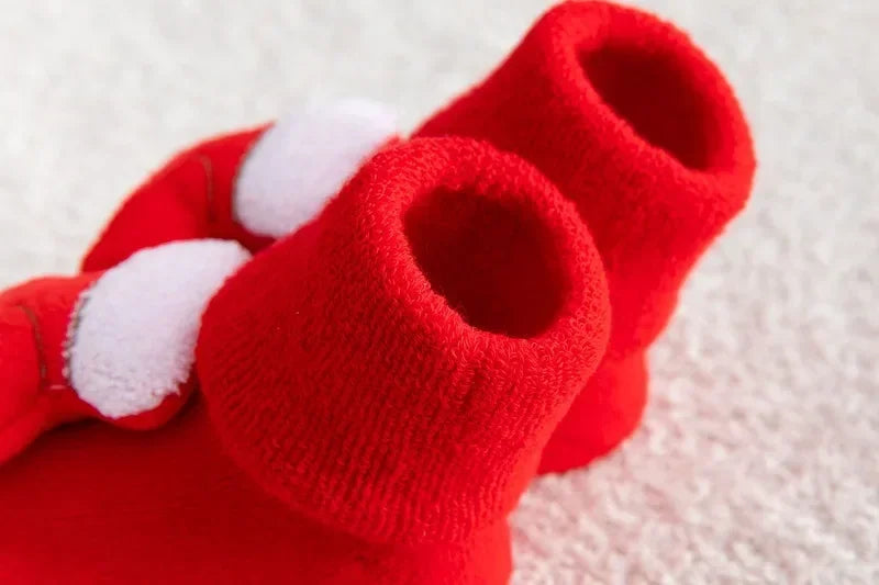New Kids Christmas Cartoon Socks Girls Boys Non-slip Cotton Toddlers Socks Newborns Infants Short Socks Clothing Accessories