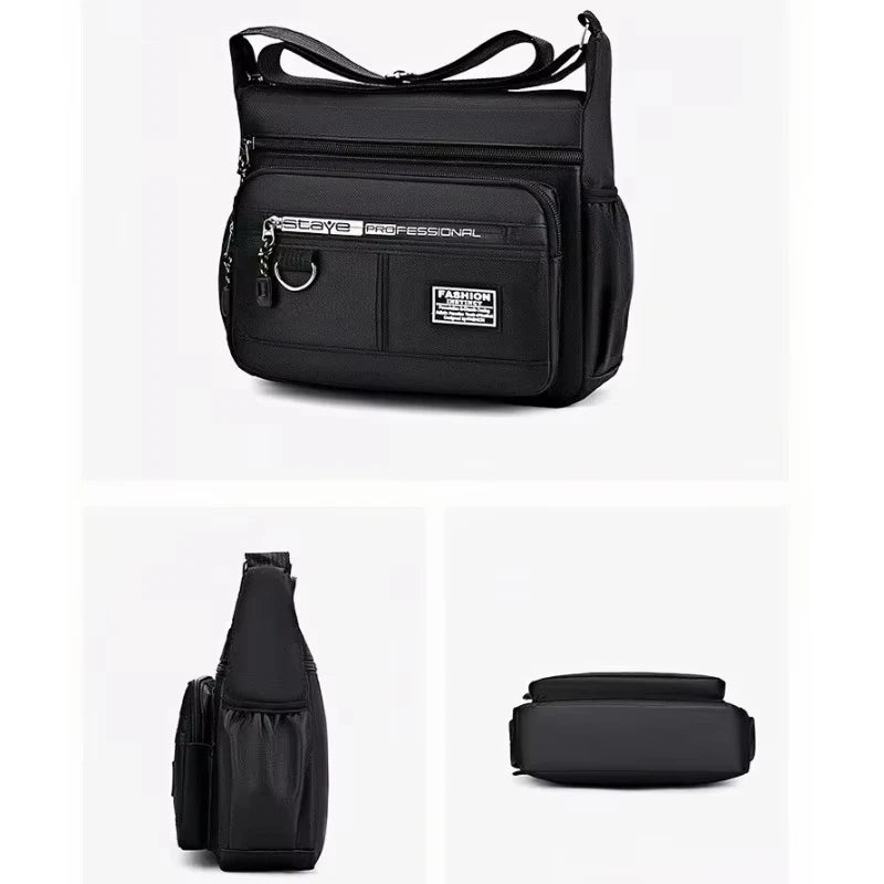Men Crossbody Bag Single Shoulder Bags Big Capacity Commuter Storage Bag Fashion Multi-Pockets Business Travel Crossbody Bags