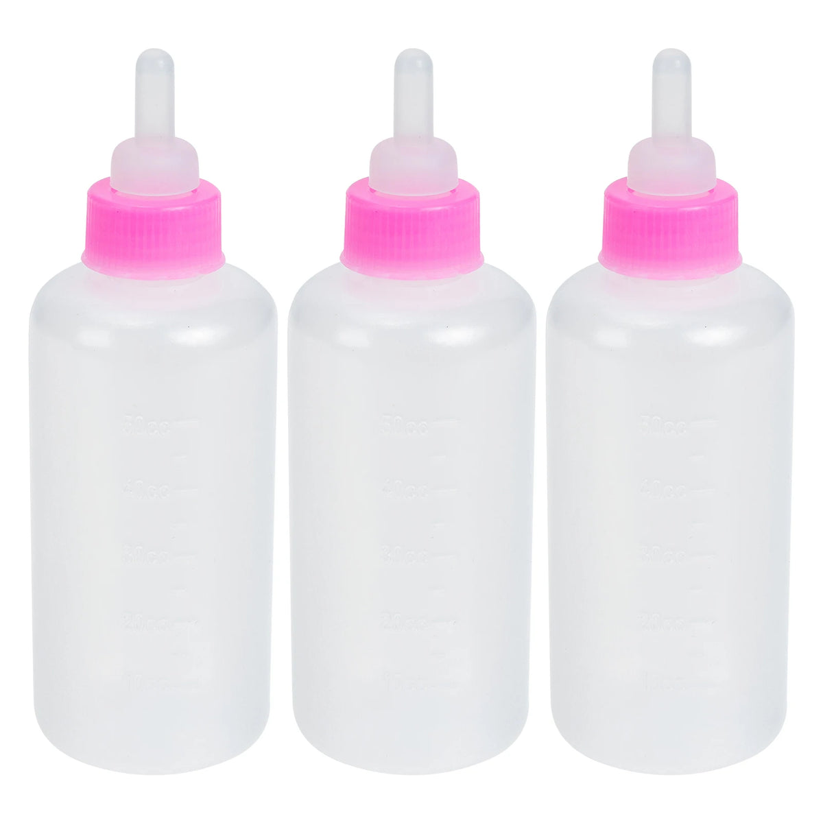 3pcs 50ml Pet Feeding Bottle Milk Nursing Bottle Pet Puppy Kitten Feeding Household Newborn Dog Cat Milk Feeder Drinking Bottle