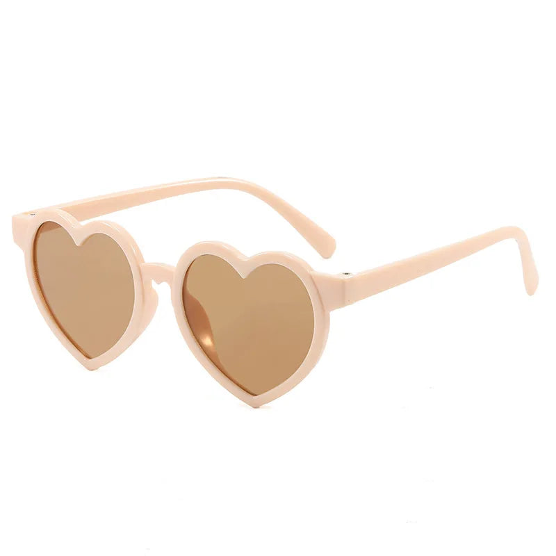 Trendy Heart-Shaped Kids Sunglasses Candy Color Children Shades for Baby Eyewear Toddler Boys Girls Sun Glasses UV400 3-12 Years