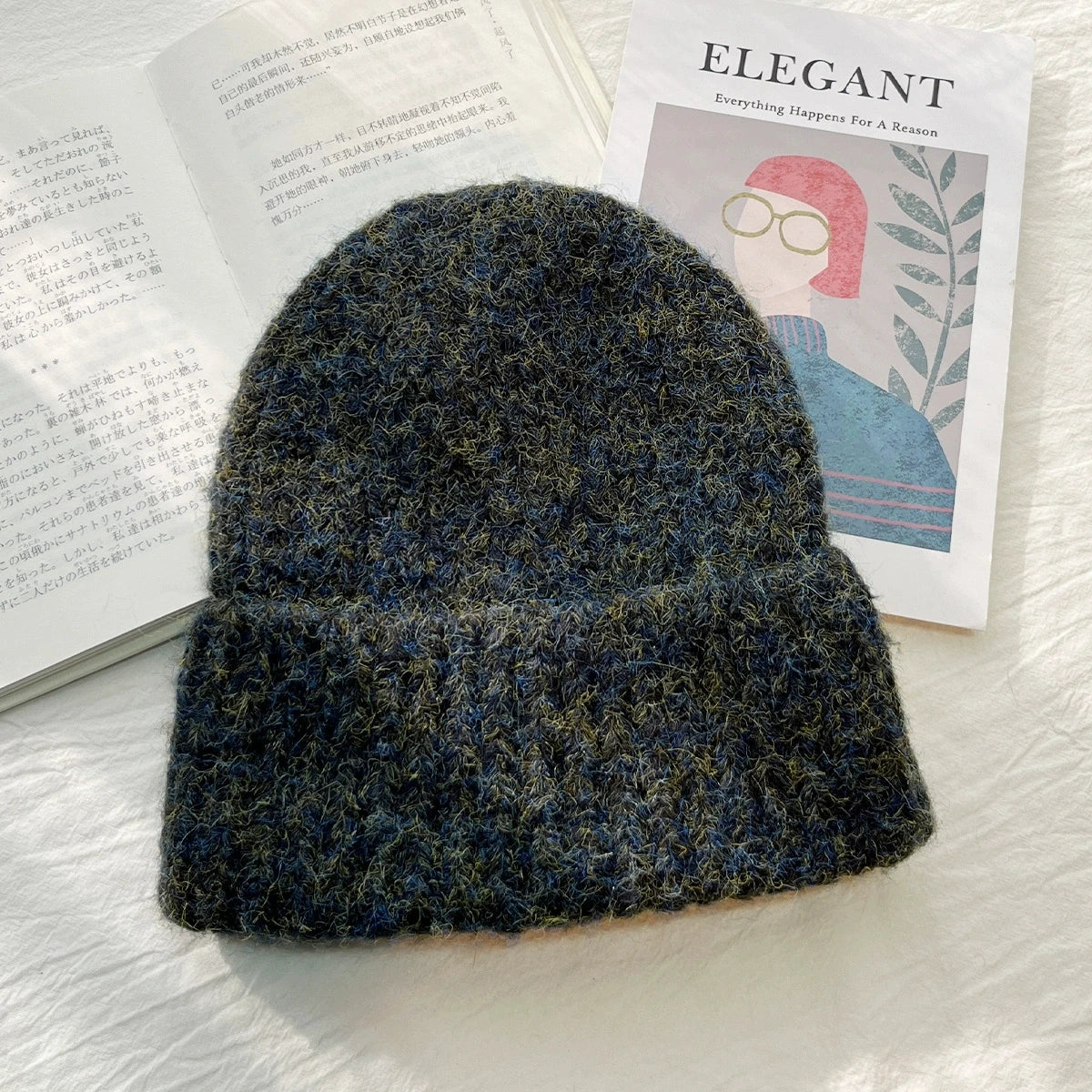 Knitted  Women's Autumn and Winter Retro Hats Warm Thickeneded Ear Protection Hat Fashionable Winter Mixed Color Hat for Men