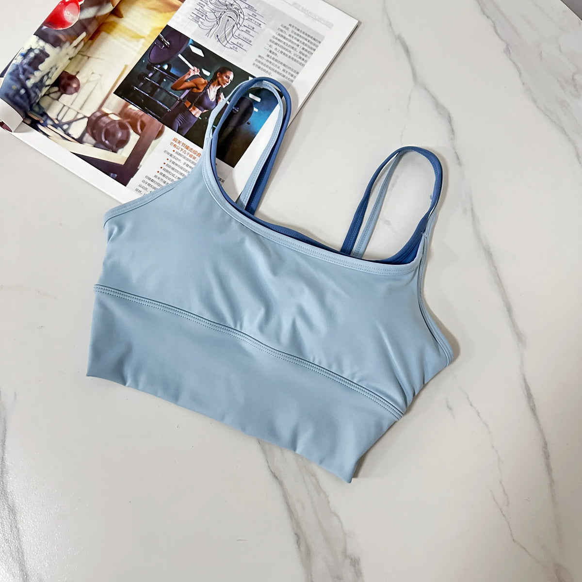 Sports Underwear Bras Top Women's Shockproof Running Gathering Fitness and Breasts Wearing Yoga Quick-drying Suspender Vests