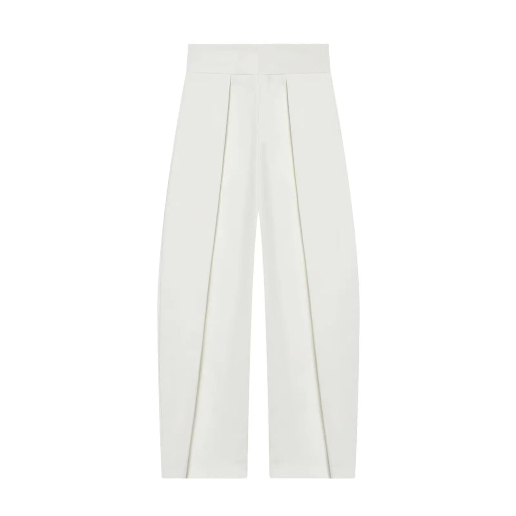 Fashionable Balloon Silhouette Pleated Pants Women's New Arrival Spring Summer Natural Waist Polyester Fiber Casual Trousers
