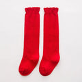 New Spring Autumn Baby Girls Cotton Knee High Socks Kids Girl Long Socks Toddler Double Needle Socks