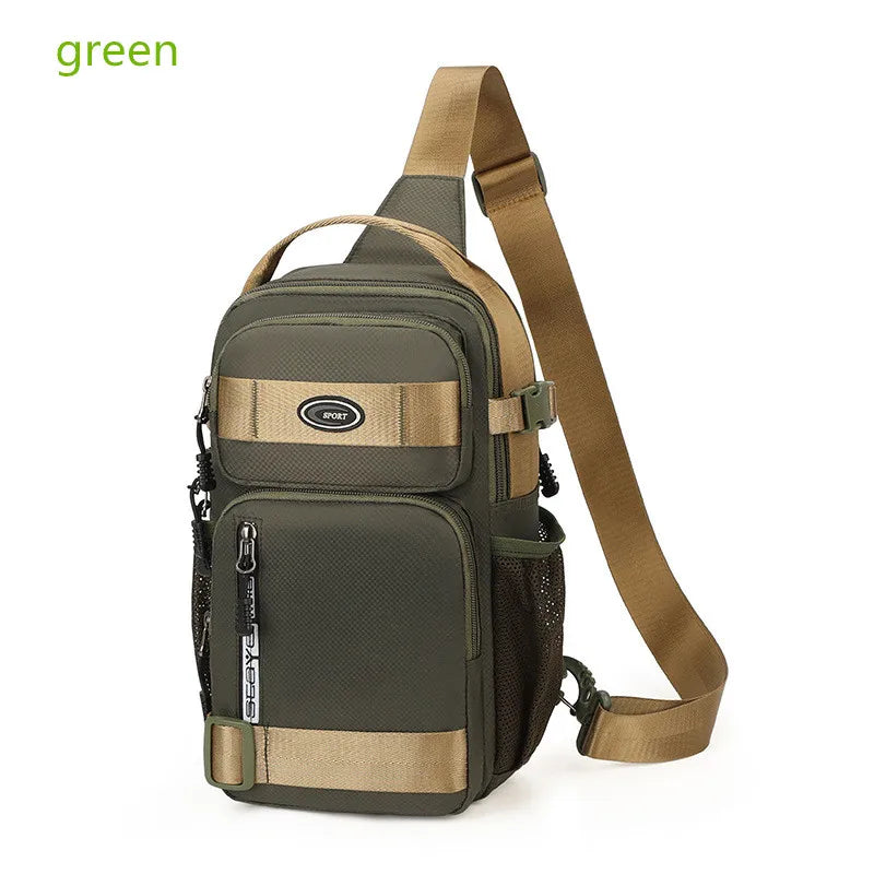 Men's Cycling Backpack, Men's Chest Bag, Casual Men's Shoulder Bag, Lightweight Large Capacity Crossbody Fishing Bag