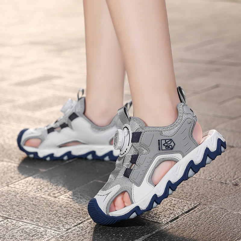 Fashion Kids Sandals Breathable Boys Non Slip Beach Sandals Outdoor Summer Children's Girl Closed Toe Sandals