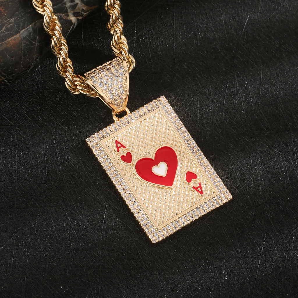 A charming hip-hop punk style jewelry set for men, made of 14K brass and zircon stones, perfect for a birthday or New Year's gif
