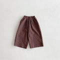 Boys Girls Linen Cotton Stripe Trousers For Children's Clothes Fall Spring Boy Loose Casual Harem Pants Kids Long Pants for 1-6T