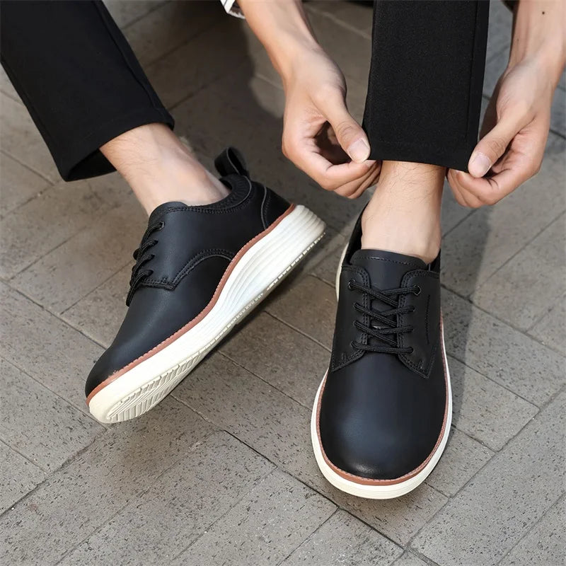 2025 men's boots fashion simple walking shoes trend fashion wide toe casual shoes comfortable sports shoes