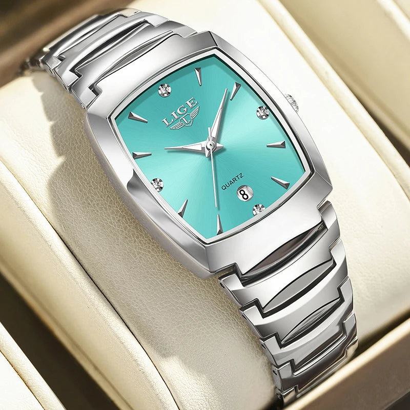 LIGE New Ladies Waterproof Watch Luxury Stainless Steel Women Watches Creative Fashion Original Elegant Quartz Wristwatch Gift