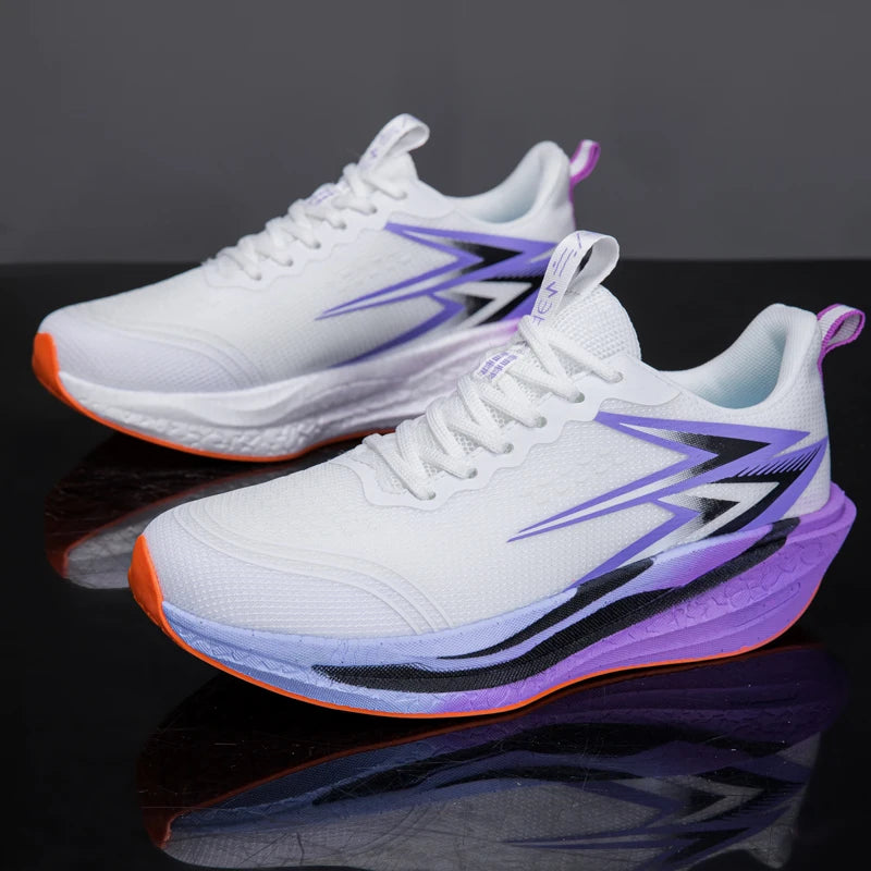 Sports Running Shoes Men Casual Marathon Carbon Board Shock-Absorbing Lightweight Women's Comfortable Athletic Walking Sneakers
