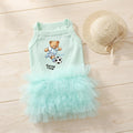 1 pet sleeveless printed dress, suitable for indoor and outdoor use, lightweight, breathable and elastic cat and dog clothing