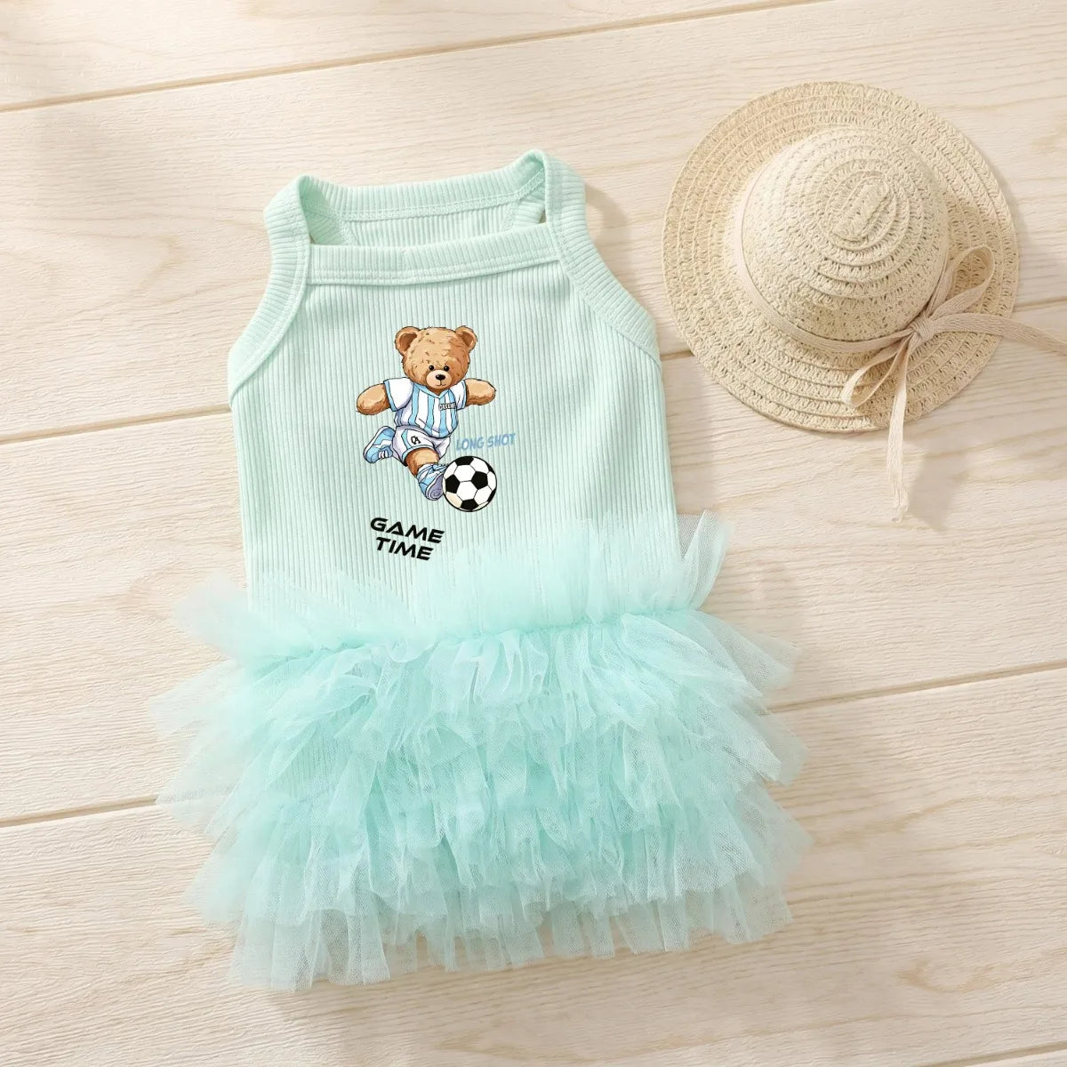 1 pet sleeveless printed dress, suitable for indoor and outdoor use, lightweight, breathable and elastic cat and dog clothing