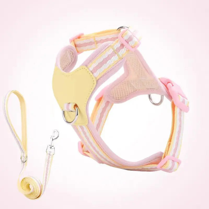 Dog/Pet Harnesses No Pull with Dog Collar Breathable Dog Harness Leash Adjustable Chest Strap For Small Puppy Outdoor Walking