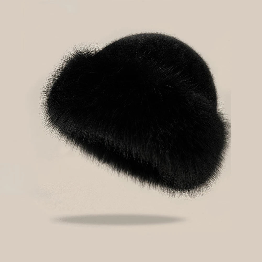 Furry Hats For Women, Autumn/Winter Korean Style Warm Hats, Solid Color Flattering Mongolian Hats Thickened Winter Outfits
