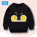 Kids Sweatshirt Long Sleeve Lemon Bicycle Print Cute Cartoon Pullover Casual Toddler Top Children's Spring Autumn Clothes NMDC1