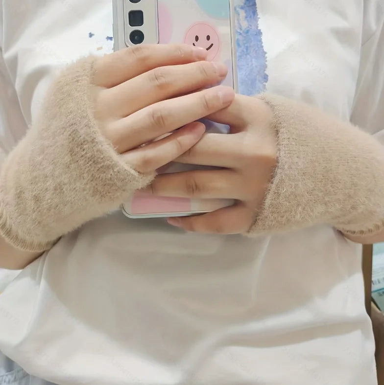 Hand Washable Fingerless Gloves for Women: Comfortable Soft Warm Design, Fashionable Winter Gloves for Cold Weather & Casual Use