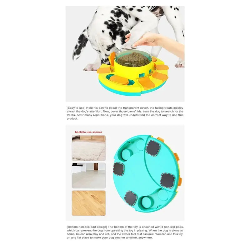 A19F-Pet Feeder Feeder Dispenser For Dry Food For Dogs Enrichment Pet Slow Feeder Dispenser For Dry Food And Treat Dispenser B