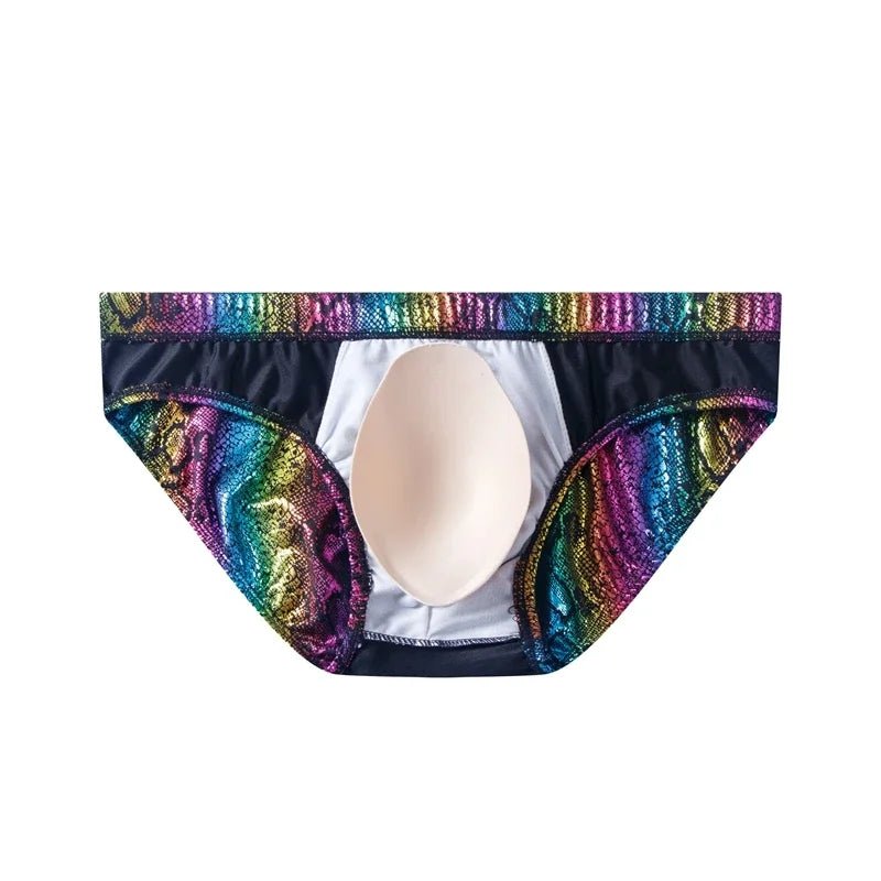 Men Swimwear Sexy Male Swimming Brief with Removable Padded Pad Swimwear Push Up Swimsuit Trunks Men Swim Tanga or As Underwear