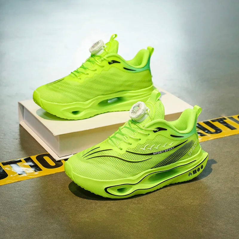 Kids Sports Shoes Carbon Plate Running Shoes Marathon Sneakers Racing Shock-absorbing Athletics Training Shoes for Boys Girls