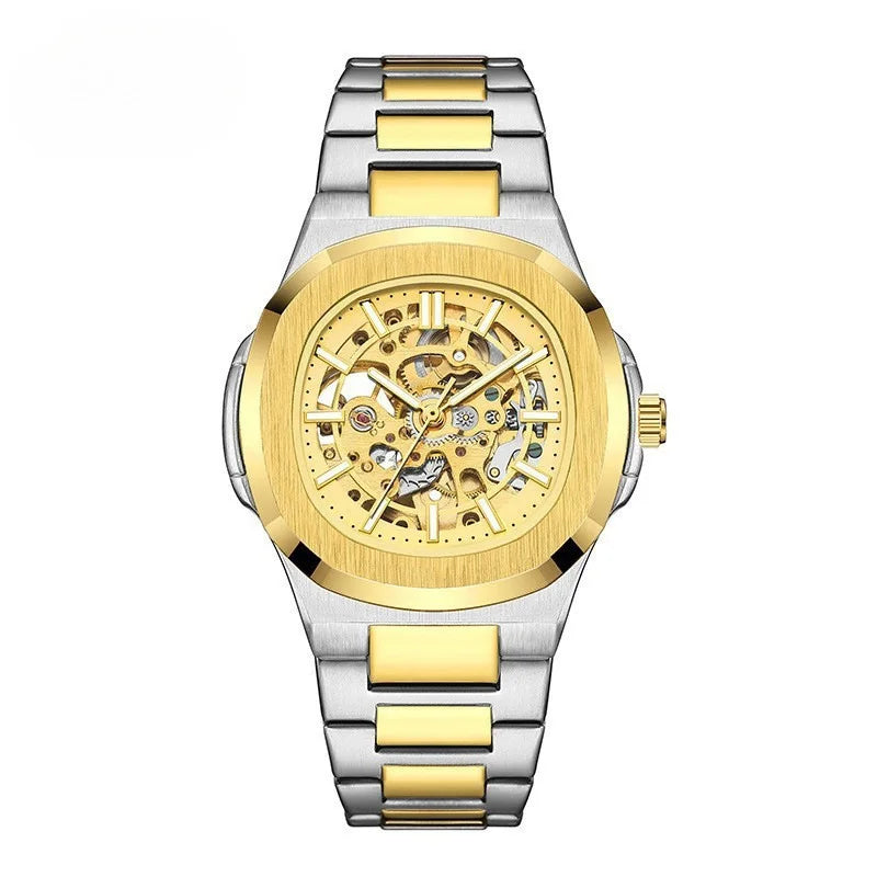 Men's Watches Luxury Automatic Watch For Men Mechanical Wristwatch Skeleton Stainless Steel Sapphire Glass Male Clock 2023