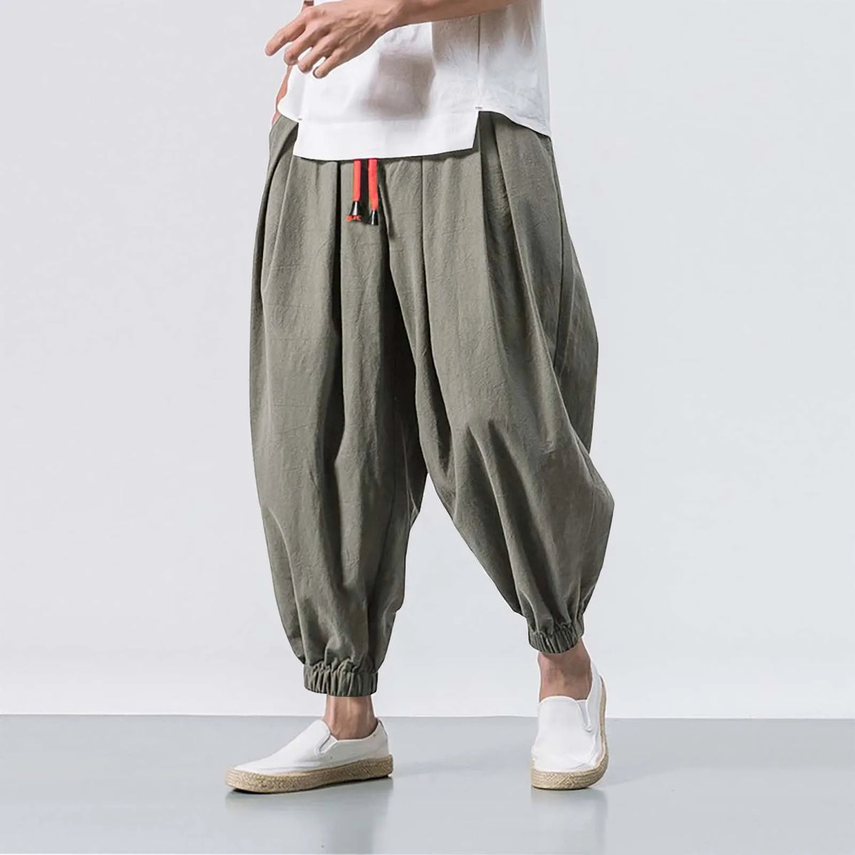 Fashion Harem Pants Men Hiphop Baggy Wide Leg Pants Streetwear Oversized Casual Sweatpants Harajuku Japanese Trousers Male 2025