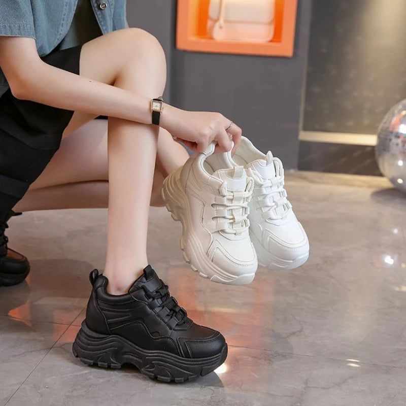 Women's Casual Sports Shoes -Elegant for All Seasons ,lightweight Comfortable Platform Sneaker,white Shoe All-match