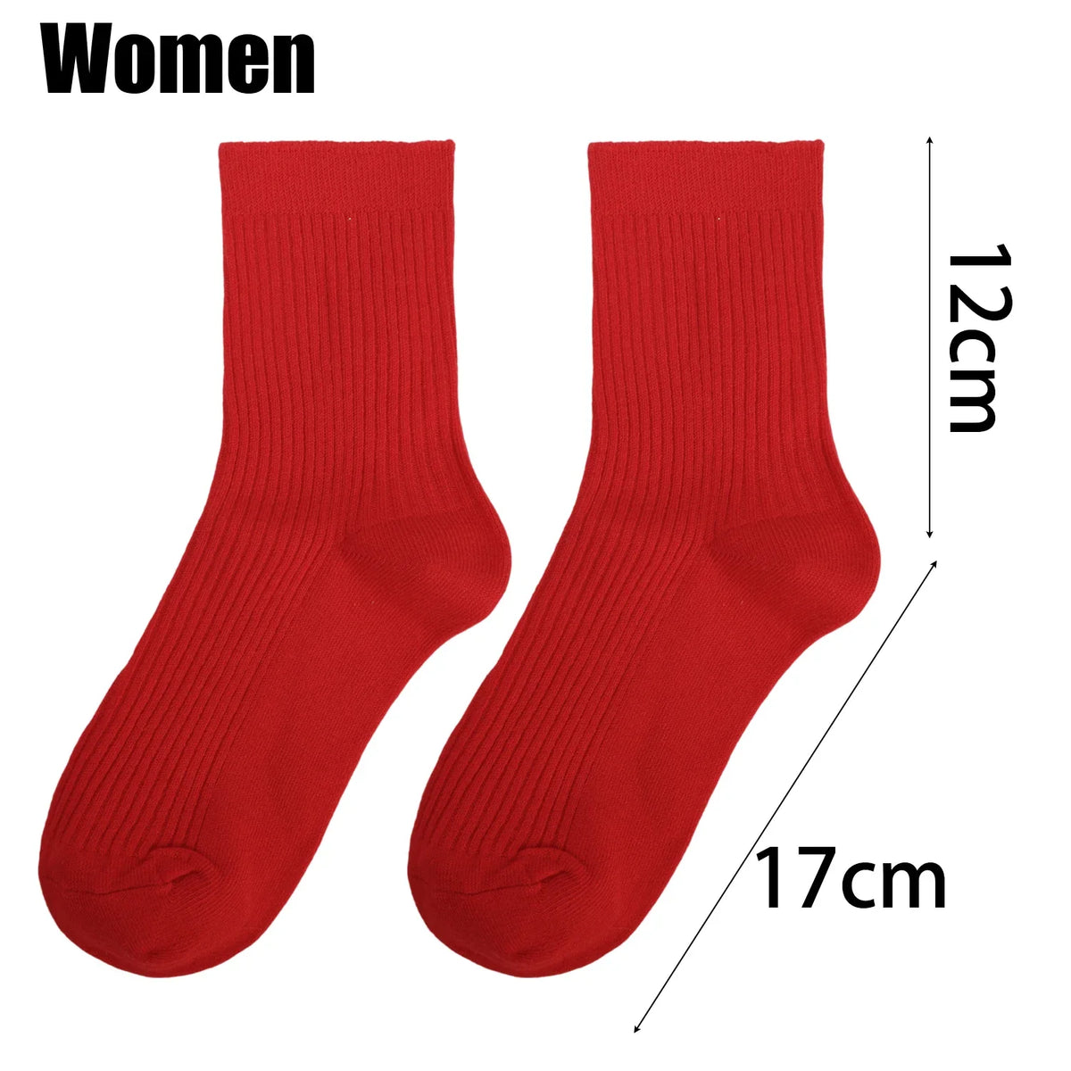 Men Women Socks Red New Year Cotton Socks Breathable Sports Comfortable Solid Color Cotton Festival Casual Lucky Red Floor Socks