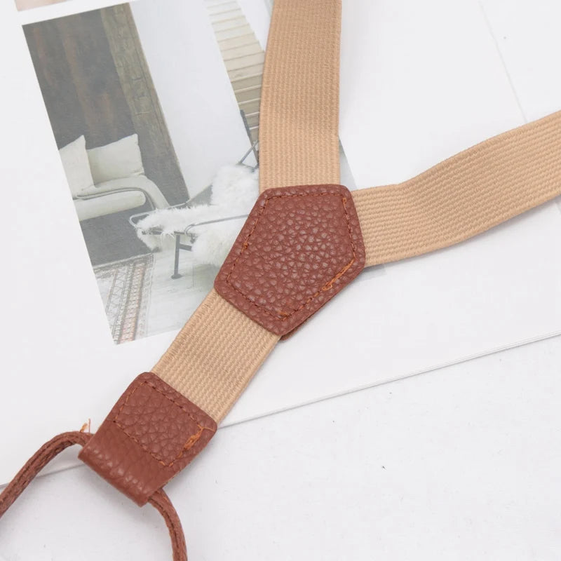 Kids Suspenders leather Clip-on Straps Adjustable Elastic Y-Back Brace Children Boy Girl Braces Baby Wedding Tie Accessories
