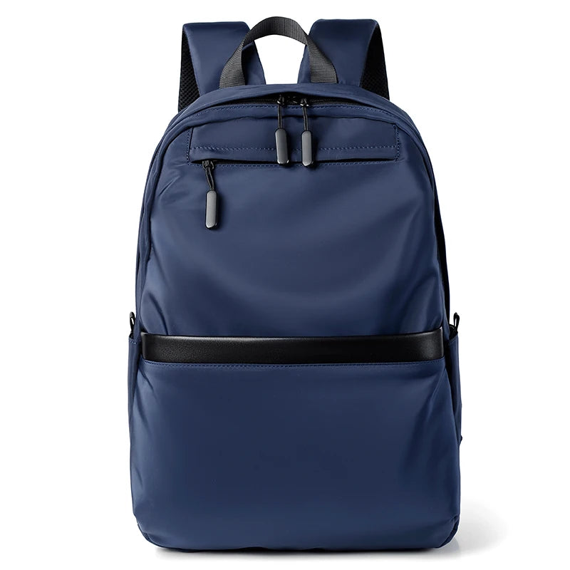 Men's casual business backpack, large capacity computer bag, waterproof fabric, suitable for daily commuting, school, travel