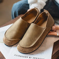 Man Loafers Outdoor Walking Fashion Mens Casual Shoes Soft Leather Comfort Half Slippers Breathable Lazy Driving Shoes Moccasins