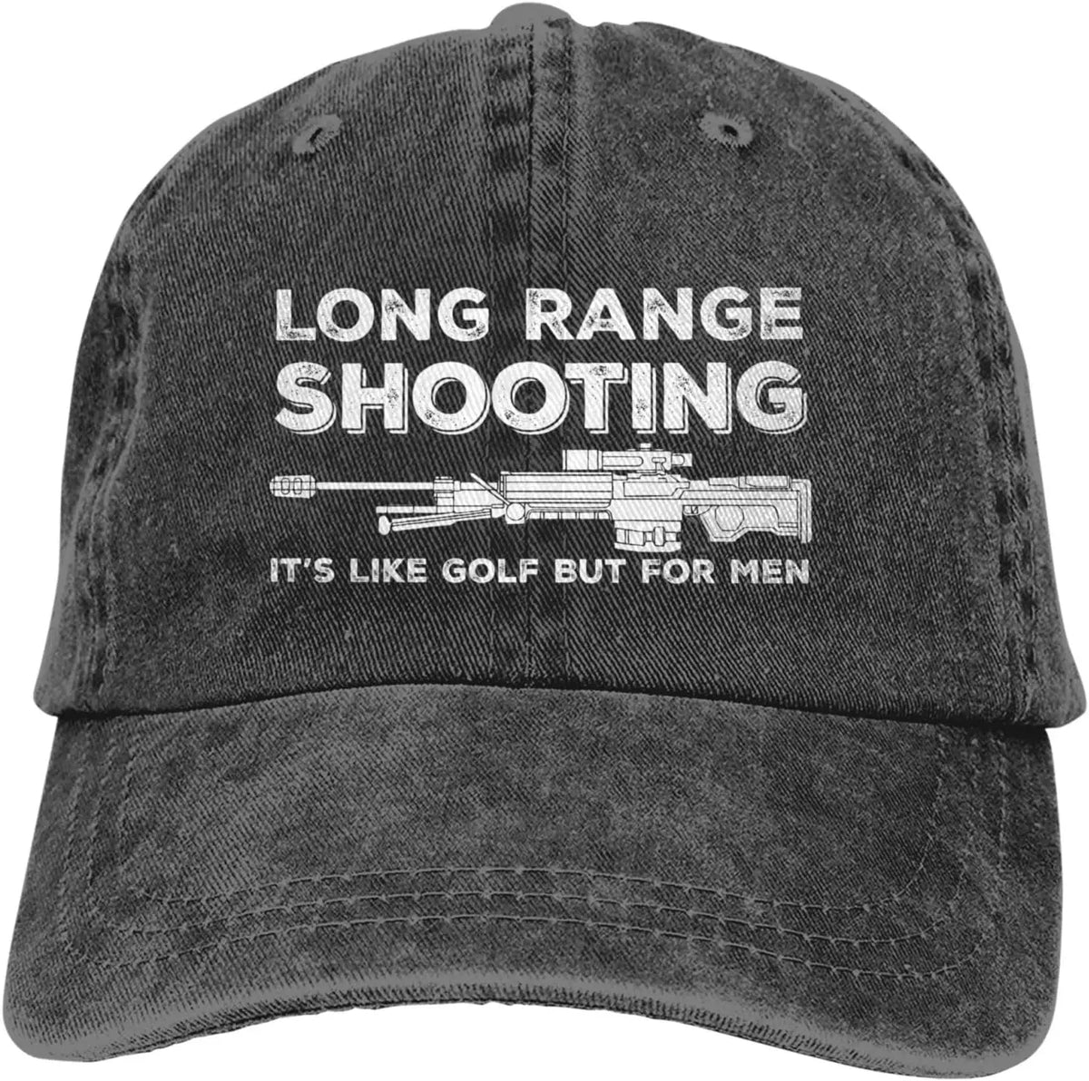 Funny Hat Long Ranges Shooting It's Like Golf But for Men Hat Men Dad Hats Cool Caps