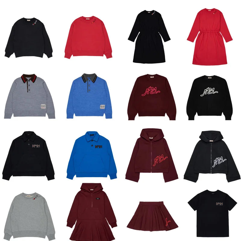 kids sweatshirts aw26 boys girls cute print long sleeve  princess sweater dress clothing sets
