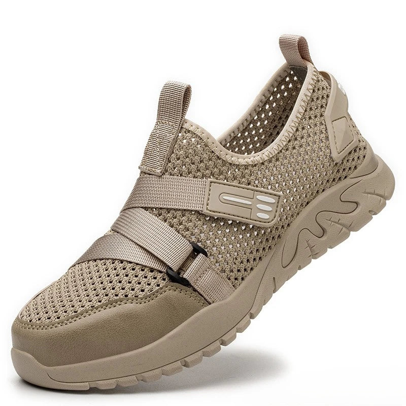 Men's Safety Shoes Anti Smash Anti Puncture Mens Work Shoe Breathable Labor Protection Shoes Wear Resistant Summer Men Shoes
