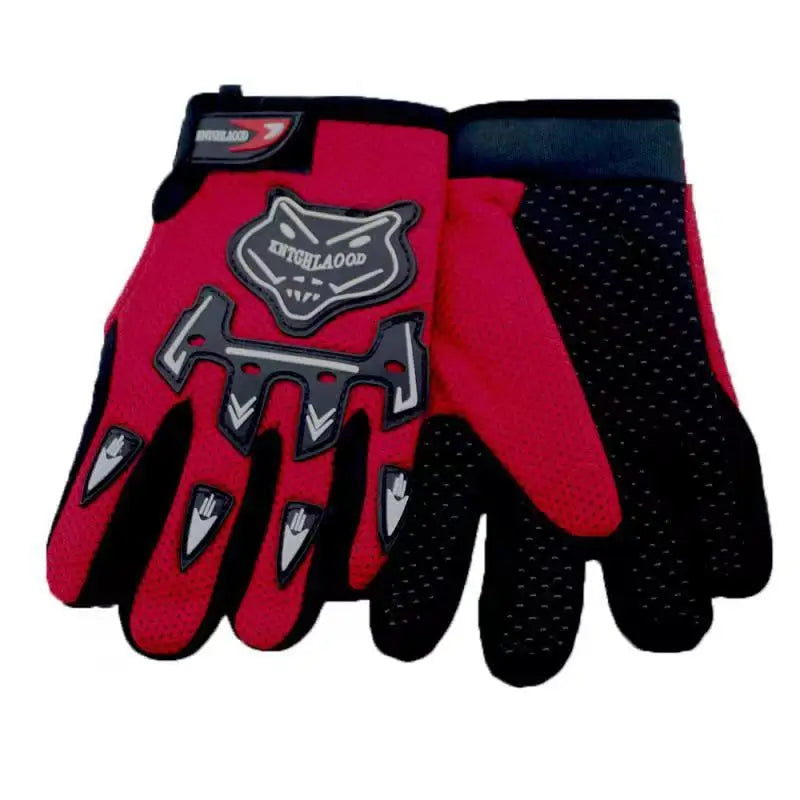 Kids Summer Full Finger Motorcycle Gloves Child Moto Luvas Motocross Leather Motorbike Guantes Children Kids Racing Moto Gloves