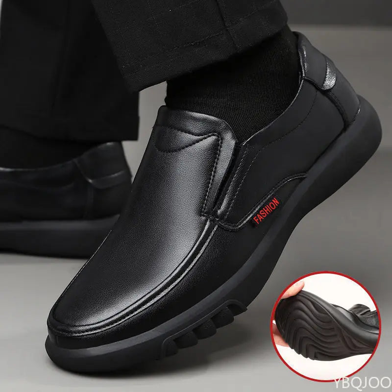 spring autumn New Men's loafers Business Casual non slip leather Shoes Soft soled comfort dad shoe Fashion versatile flats Homme