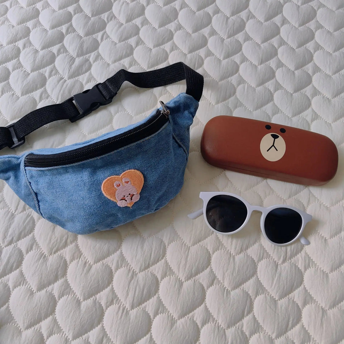 Denim Waist Bag for Kids Fashion Fanny Pack for Little Boy Girls Children's Bum Bag Lightweight Chest Bag Cool Shoulder Bags