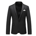 Green Men's Suit Jacket, Single Button V-neck Dress Coat, Fashion Men Slim Blazer, Suitable for All Seasons Terno Masculino