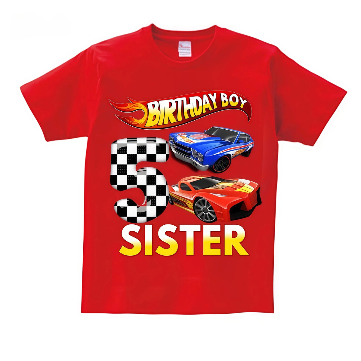 Kids Racing Birthday T Shirt 5 Year Old 2nd T Shirt Kids Shirts for Children Party BOYS Summer Custom Name Toddler Baby T Shirts