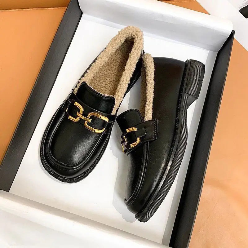 Woman Pumps Cute Black Loafers Low Heel Elegant Shoes For Women Luxury Leather Casual Kawaii Social Premium Fashion Offer