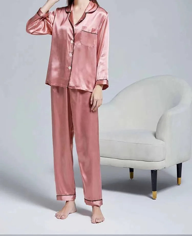 Personalized Pajamas Set, Couple Pajamas Set Customized Satin Pajamas Bachelorette Wedding Party Valentine Anniversary Gift Pjs