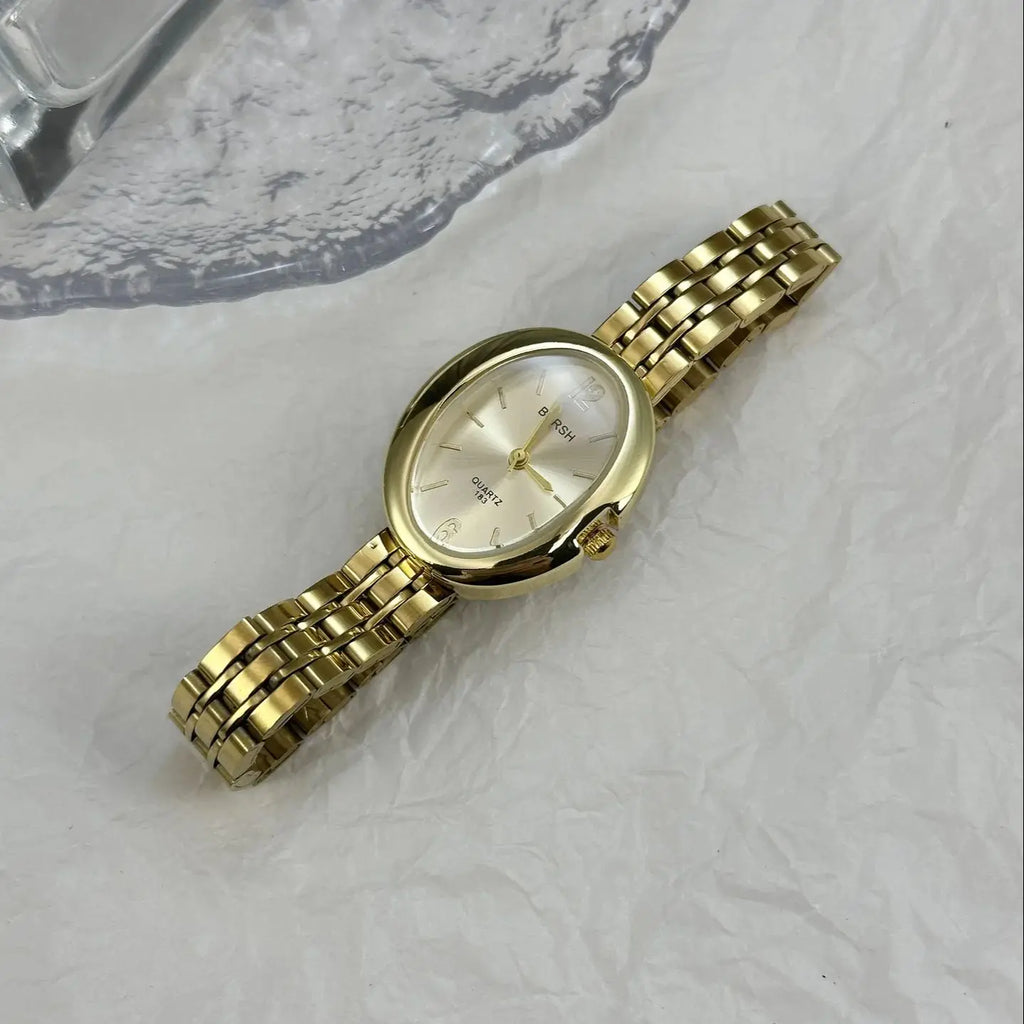Women's Watches Fashion Simple pigeon egg Dial Steel Strap Quartz Watch Advanced Luxury Ladies' Gift Watches Clocks