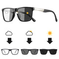 Photochromic Sunglasses For Men Women Square Casual Trendy Fashion Fishing Climbing Outdoor Sunshine Glasses UV400 Shade
