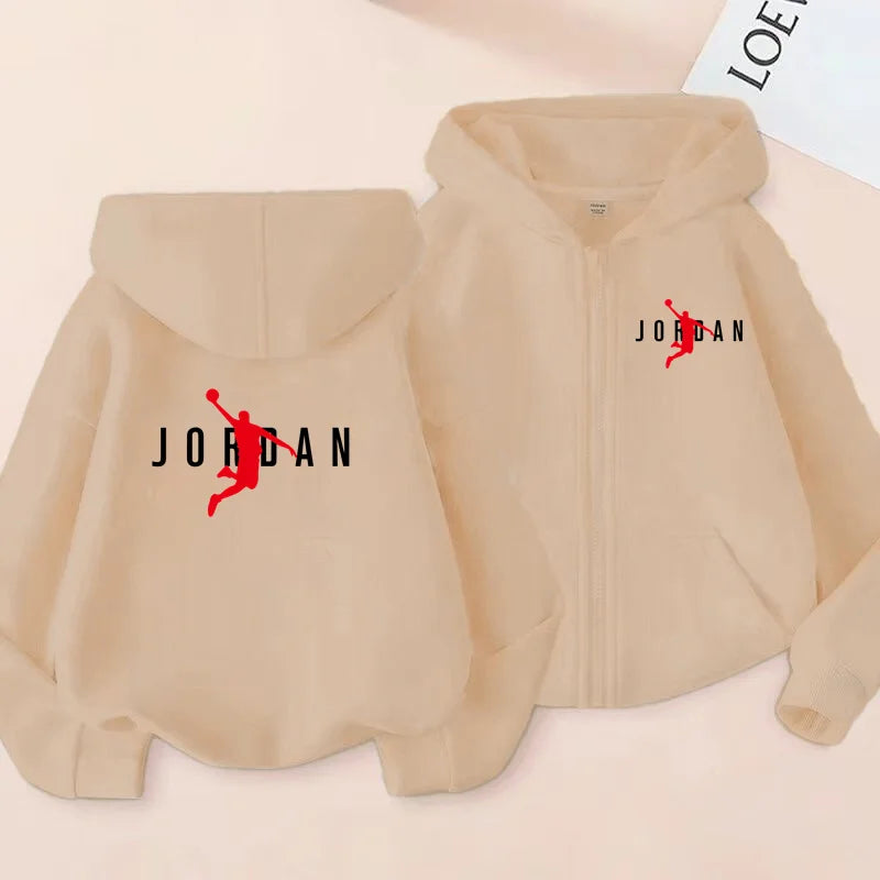 Children's Sportswear, Loose Sports Jackets, Boys and Girls Aged 3 to 12, Zipper Sportswear and Hoodies for Teenagers